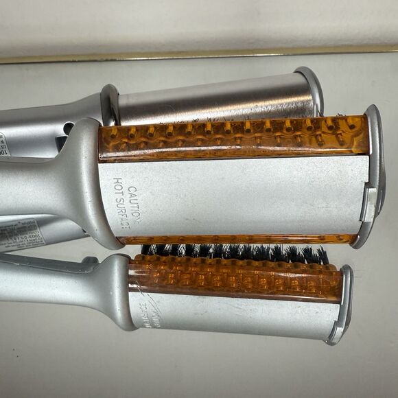 INSTYLER Rotating Spinning Hot Brush Straightener Curling Iron 1.25" Silver TEST - Picture 9 of 10